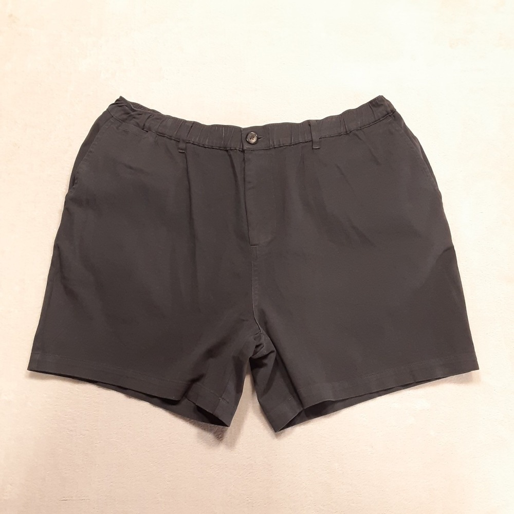 Cove Mens 5" Stretch Chino Shorts 38 Charcoal Dark Gray